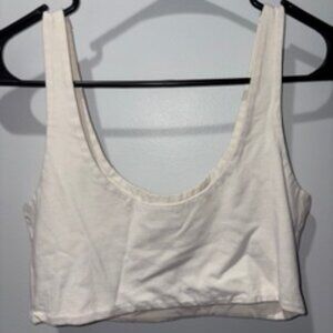 Cropped Cream Tank Top